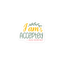 Load image into Gallery viewer, I am Accepted – Graphical Sticker (3 sizes) - The Tree of Love