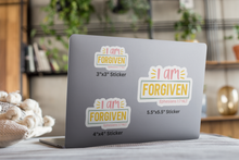 Load image into Gallery viewer, I am Forgiven – Graphical Sticker (3 sizes) - The Tree of Love