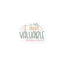 Load image into Gallery viewer, I am Valuable – Graphical Sticker (3 sizes) - The Tree of Love