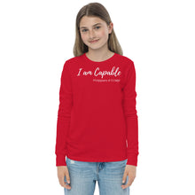 Load image into Gallery viewer, I am Capable - Youth Long Sleeve T-Shirt - The Tree of Love
