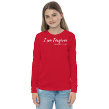 Load image into Gallery viewer, I am Forgiven - Youth Long Sleeve T-Shirt - The Tree of Love