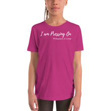 Load image into Gallery viewer, I am Pressing On - Youth Short-Sleeve T-Shirt - The Tree of Love