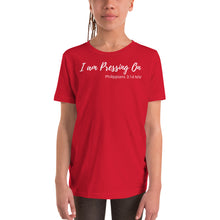 Load image into Gallery viewer, I am Pressing On - Youth Short-Sleeve T-Shirt - The Tree of Love