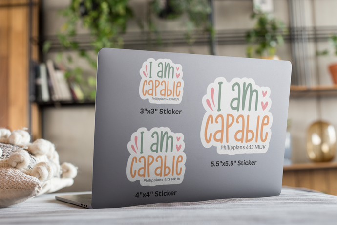 I am Capable - Graphical Stickers (3 sizes) - The Tree of Love