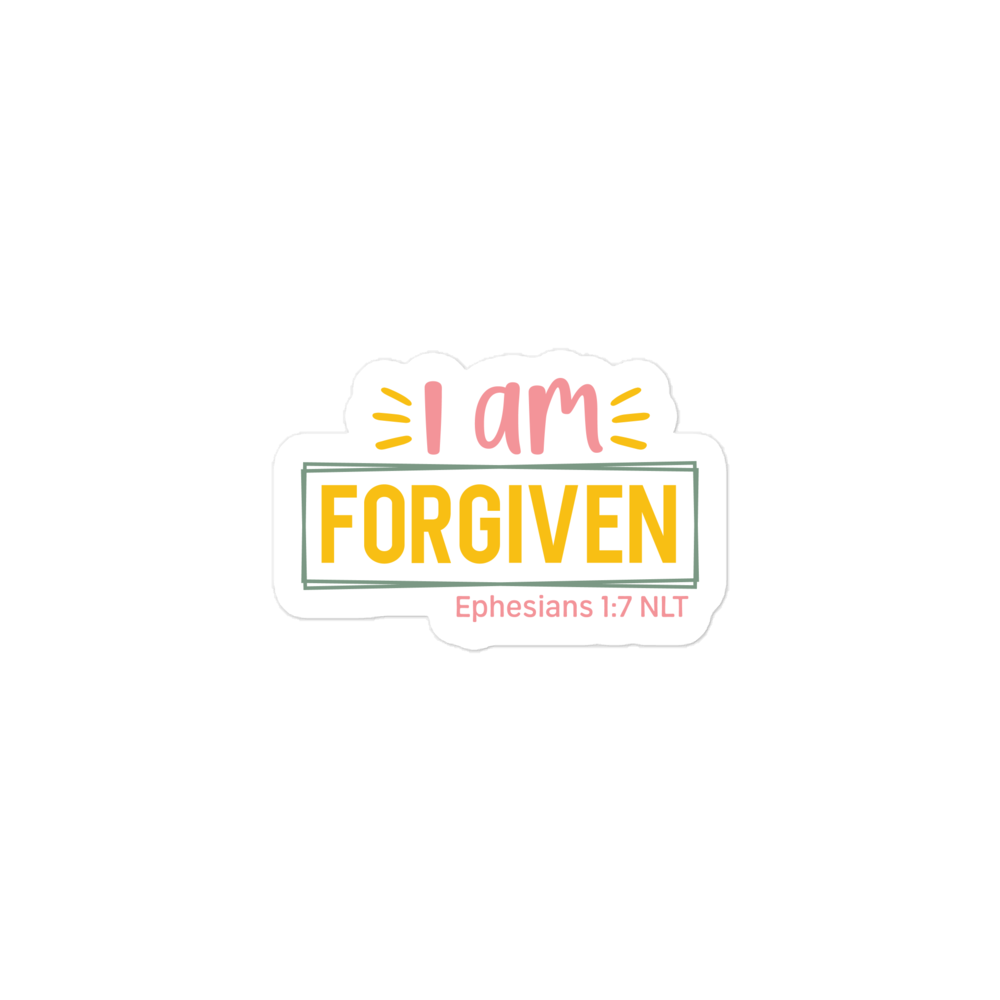 I am Forgiven – Graphical Sticker (3 sizes) - The Tree of Love
