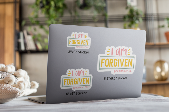 I am Forgiven – Graphical Sticker (3 sizes) - The Tree of Love