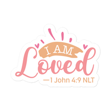 Load image into Gallery viewer, I am Loved – Graphical Sticker (3 sizes) - The Tree of Love
