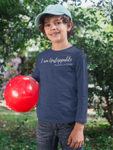 Load image into Gallery viewer, I am Unstoppable - Youth Long Sleeve T-Shirt - The Tree of Love
