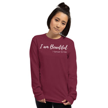 Load image into Gallery viewer, I am Beautiful - Long-Sleeve Unisex T-Shirt - The Tree of Love
