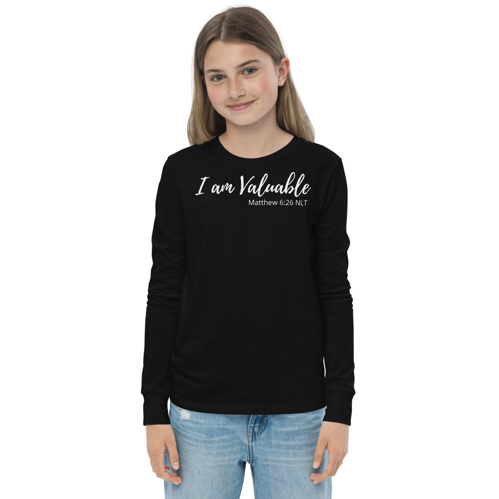 I am Valuable - Youth Long Sleeve T-Shirt - The Tree of Love